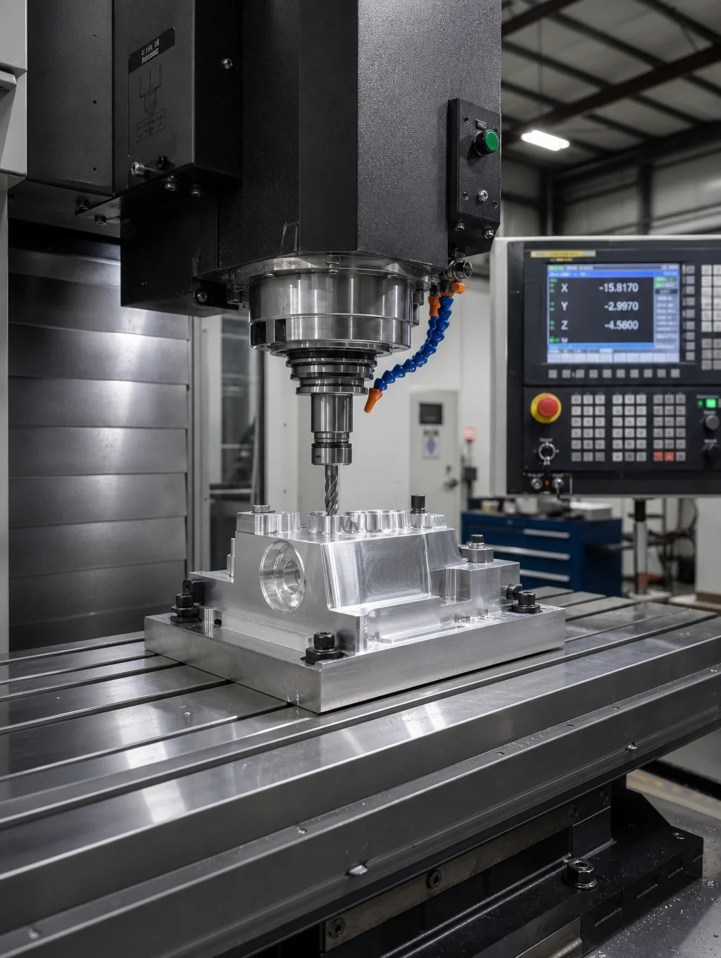 Custom precision CNC milling fixture with locating pins